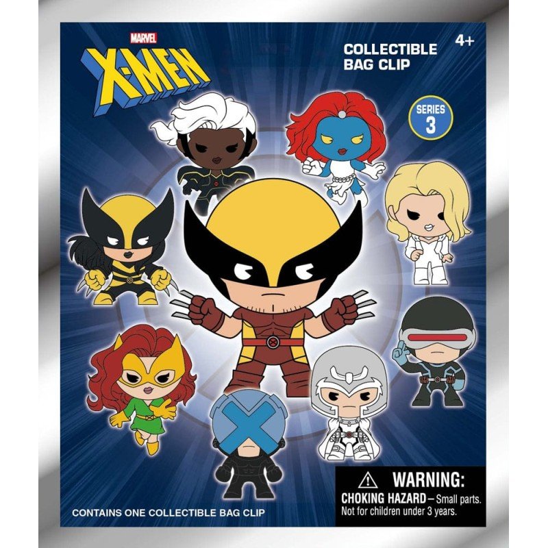 Marvel 3D Foam Bag Clips X-men Classic Series 3 Display (24) | 0077764690150