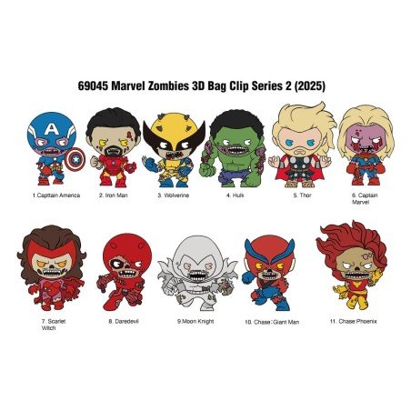 Marvel série 2 présentoir porte-clés sac à dos Zombies (24) | 0077764690457