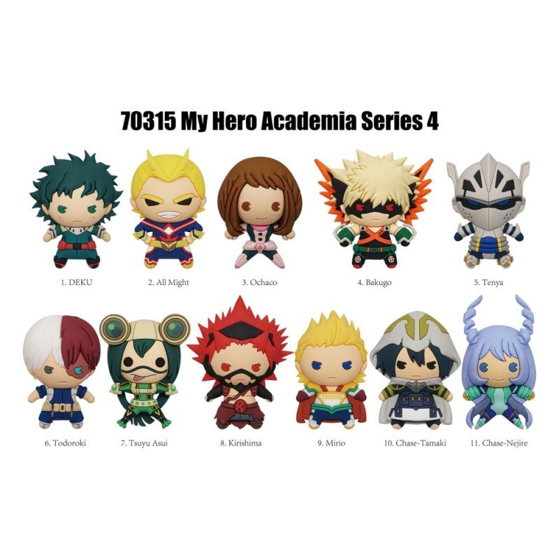 My Hero Academia présentoir porte-clés sac à dos 3D seriés 4 (24) | 0077764703157
