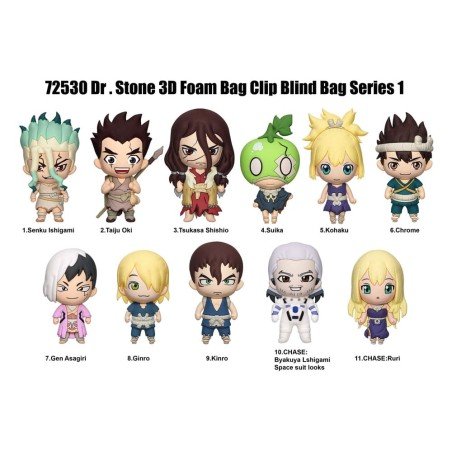 Dr. Stone présentoir porte-clés sac à dos 3D seriés 1 (24) | 0077764725302