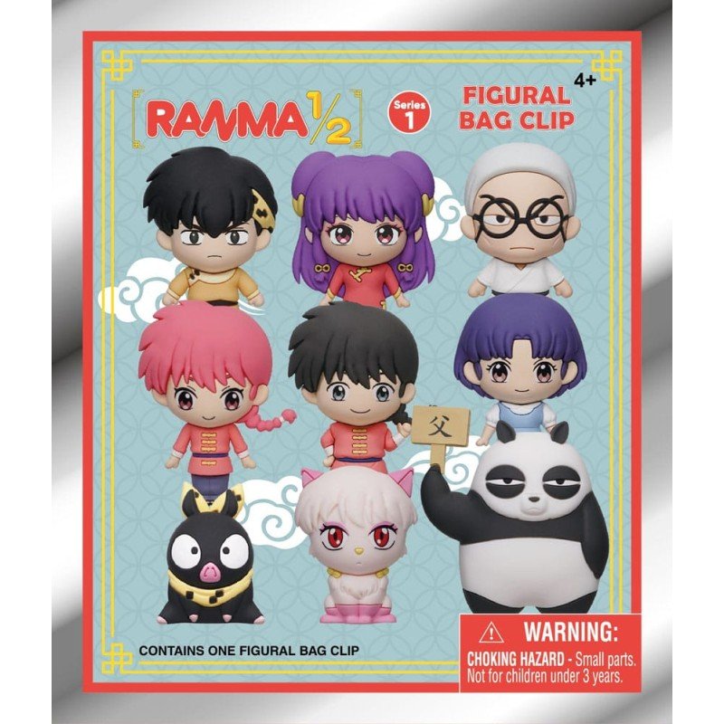 Ranma 1/2 3D PVC Bag Clips Series 1 Display (24) | 0077764738258