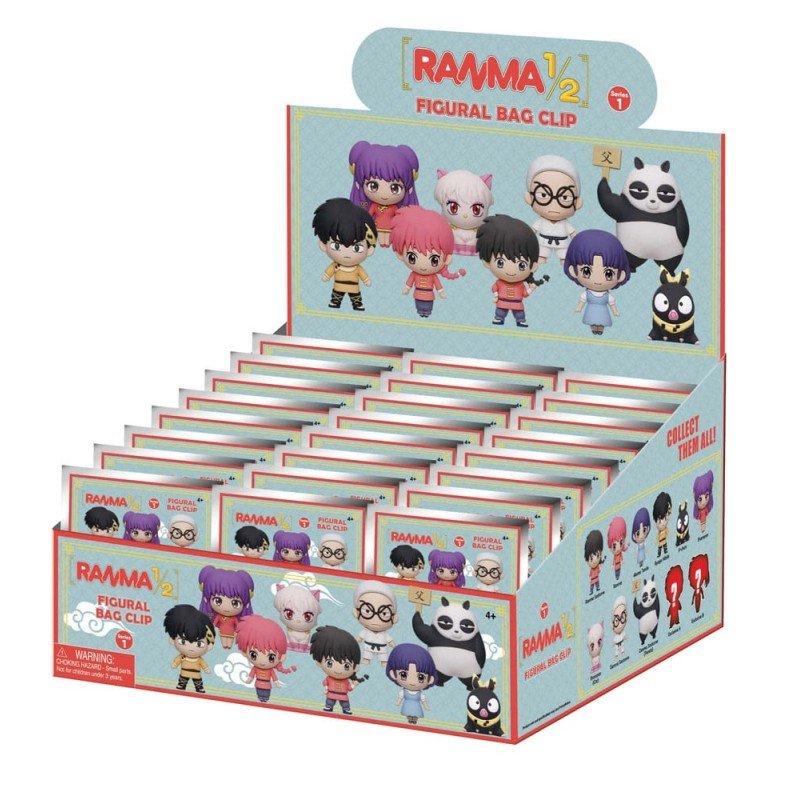 Ranma 1/2 3D PVC Bag Clips Series 1 Display (24) | 0077764738258