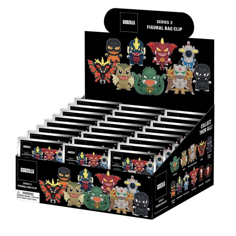 Godzilla 3D PVC Bag Clips Series 2 Display (24) | 0077764750205