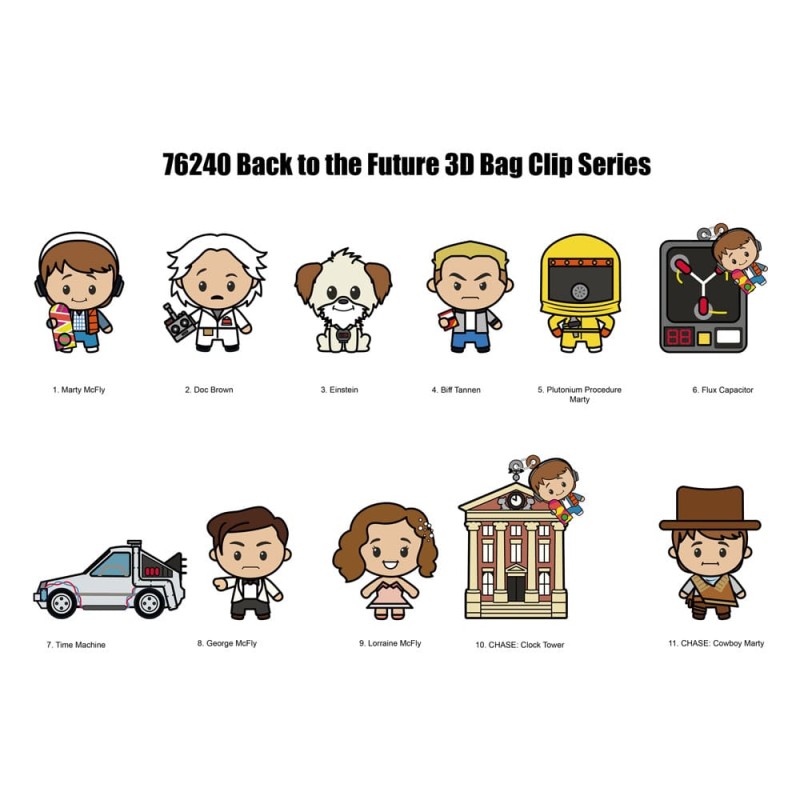 Retour vers le futur présentoir porte-clés sac à dos 3D 40th Anniversary Series 1 (24) | 0077764762406