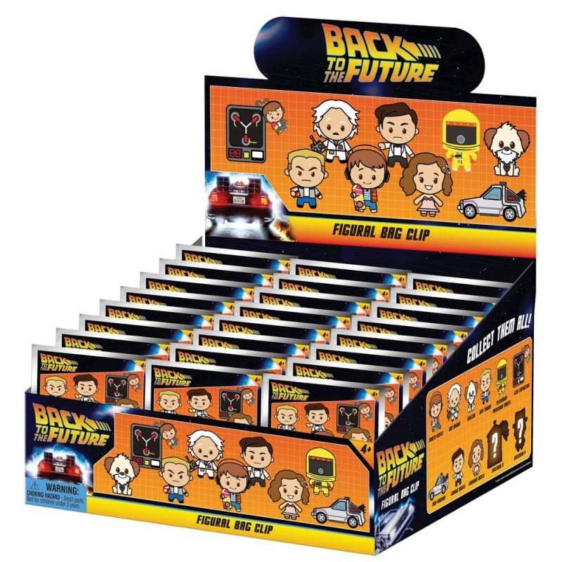 Back to the Future 3D PVC Bag Clips 40th Anniversary Series 1 Display (24) | 0077764762406