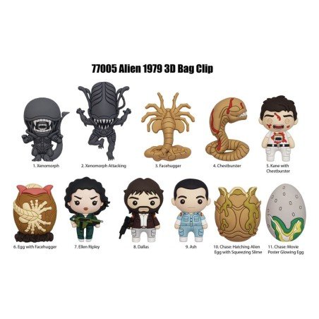 Alien 3D PVC Bag Clips Series 1 Display (24) | 0077764770050