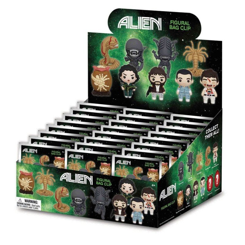 Alien 3D PVC Bag Clips Series 1 Display (24) | 0077764770050