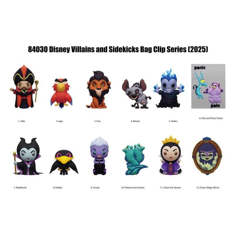 Disney 3D présentoir porte-clés sac à dos Villains Série 4 (24) | 0077764840302
