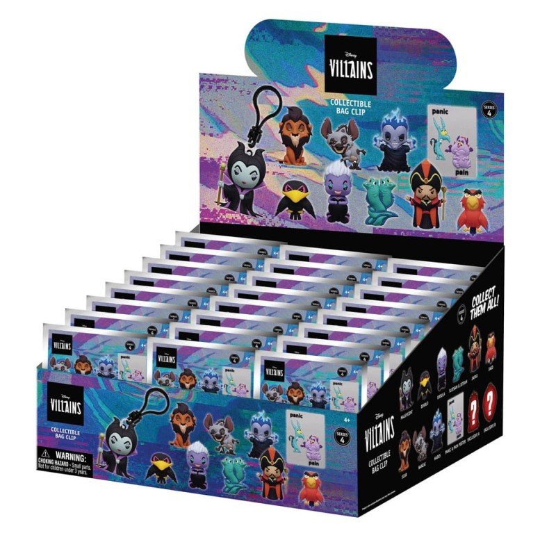 Disney 3D présentoir porte-clés sac à dos Villains Série 4 (24) | 0077764840302