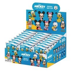 Mickey & Friends 3D PVC Bag Clips Mickey & Friends with Food Series 43 Display (24) | 0077764855108