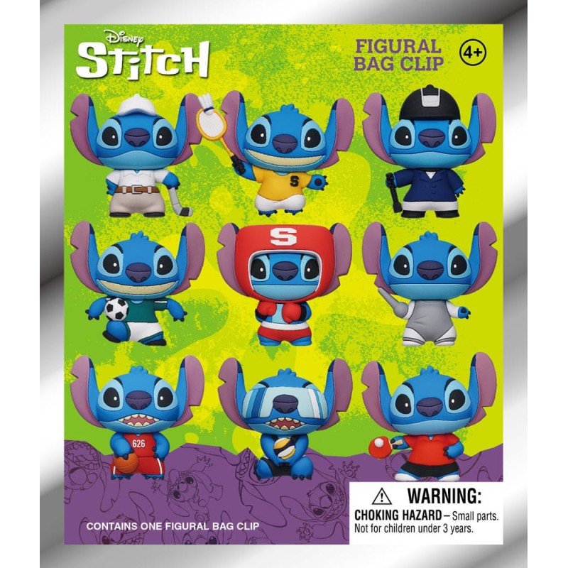 Lilo & Stitch 3D PVC Bag Clips Series 1 Sport Display (24) | 0077764857904