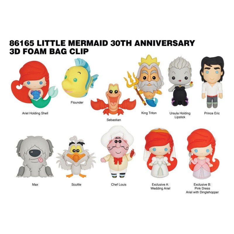 The Little Mermaid 3D PVC Bag Clips Series 1 Display (24) | 0077764861659