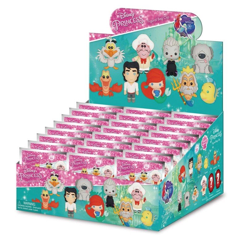 The Little Mermaid 3D PVC Bag Clips Series 1 Display (24) | 0077764861659