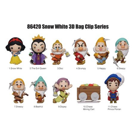 Snow White 3D PVC Bag Clips Classic Series 66 Display (24) | 0077764864209