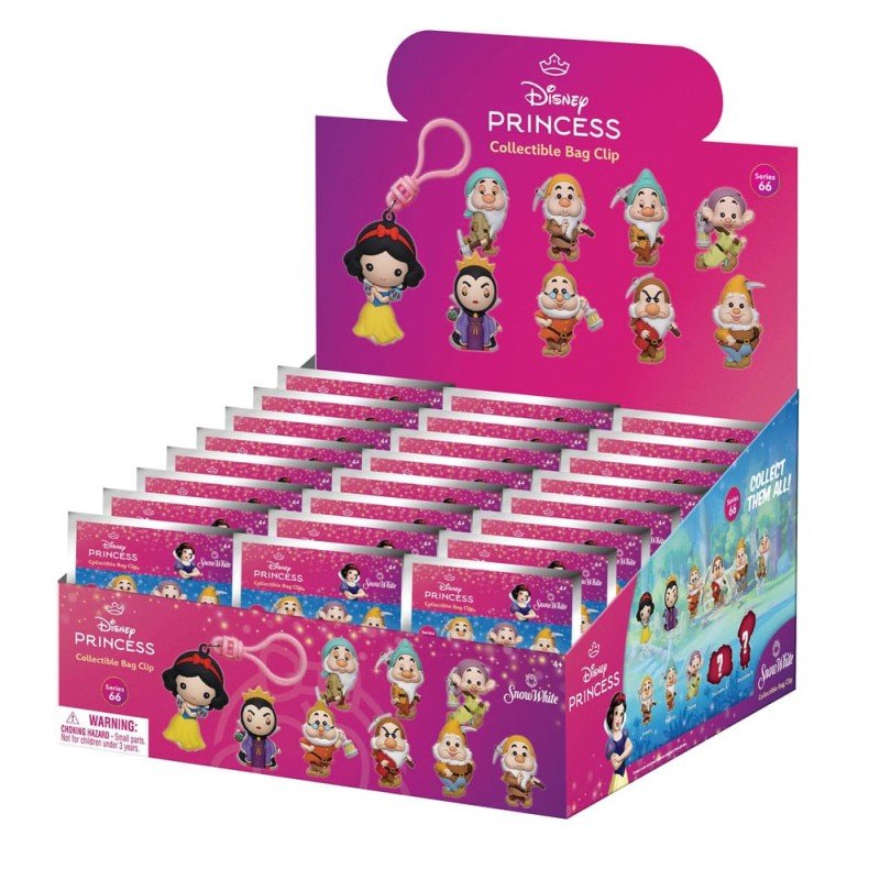 Snow White 3D PVC Bag Clips Classic Series 66 Display (24) | 0077764864209