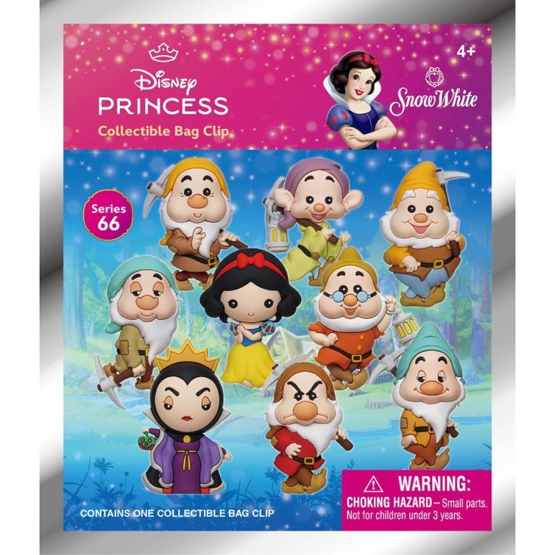 Snow White 3D PVC Bag Clips Classic Series 66 Display (24) | 0077764864209