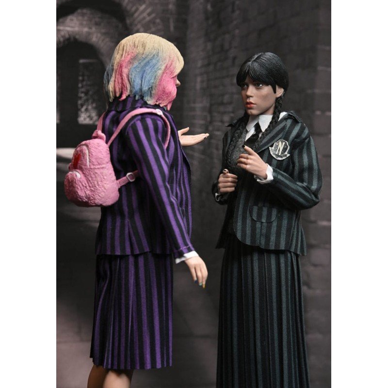 Wednesday Pack de 2 figurines Wednesday Addams (Nevermore Uniform) and Enid 20 cm | 0634482424209