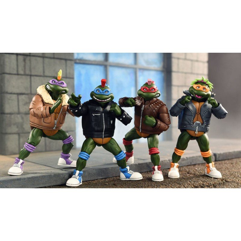 Tortues Ninja (Cartoon) figurines Pack de 4 Punk Turtles 18 cm | 0634482543818