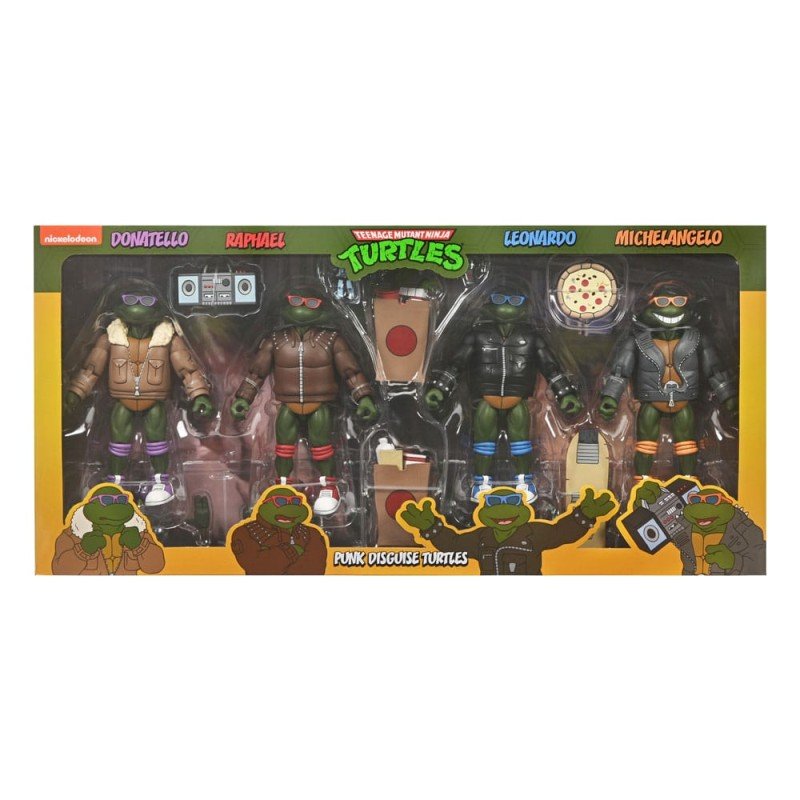 Tortues Ninja (Cartoon) figurines Pack de 4 Punk Turtles 18 cm | 0634482543818