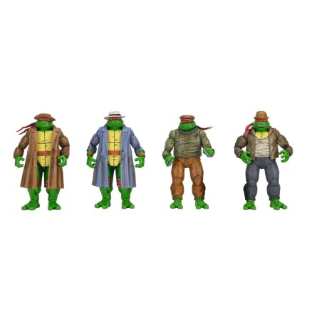Tortues Ninja Pack de 4 figurines Gangster Turtles 18 cm | 0634482545102