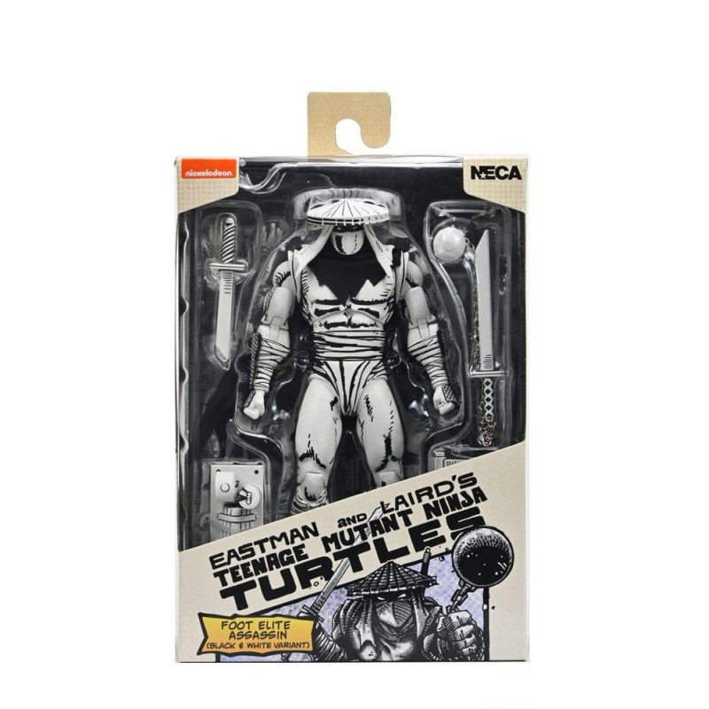 Teenage Mutant Ninja Turtles figurine Foot Assassin Black and White 18 cm | 0634482545423