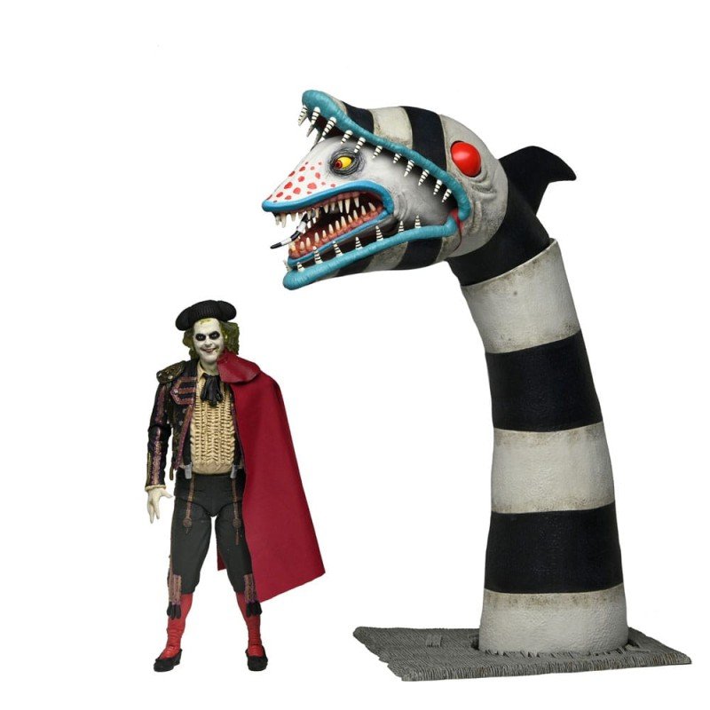Beetlejuice Beetlejuice pack de 2 figurines Ultimate "Matador" Beetlejuice and Sandworm 18 cm | 0634482573211