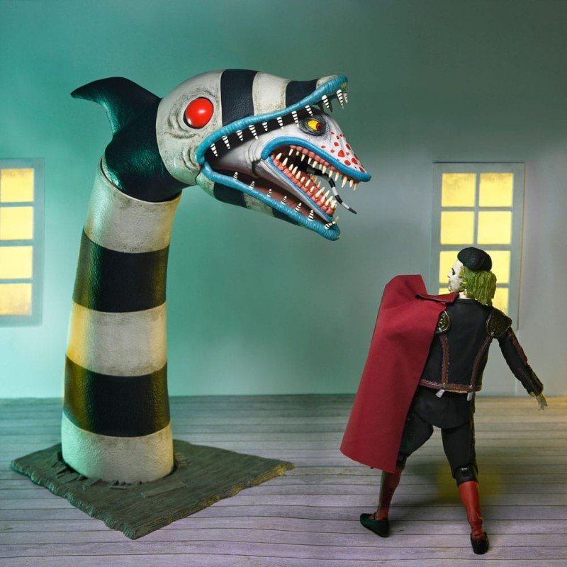 Beetlejuice Beetlejuice pack de 2 figurines Ultimate "Matador" Beetlejuice and Sandworm 18 cm | 0634482573211