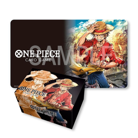 One Piece Kaartspel - Speelkleed en Opbergdoos Set - Monkey.D.Luffy