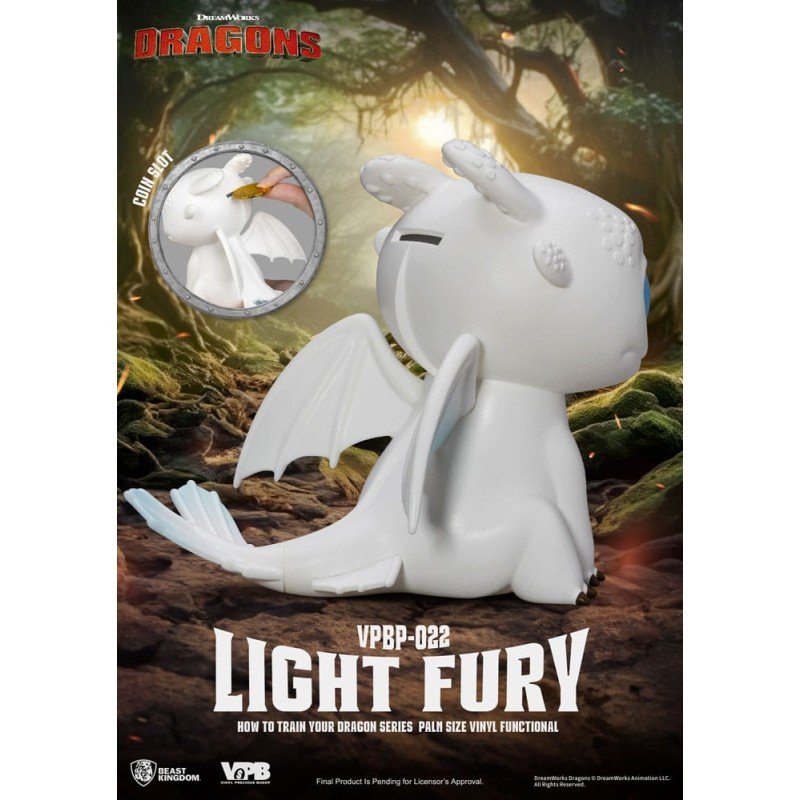 Dragons Piggy Bank tirelire Light Fury 12 cm | 4711385259728