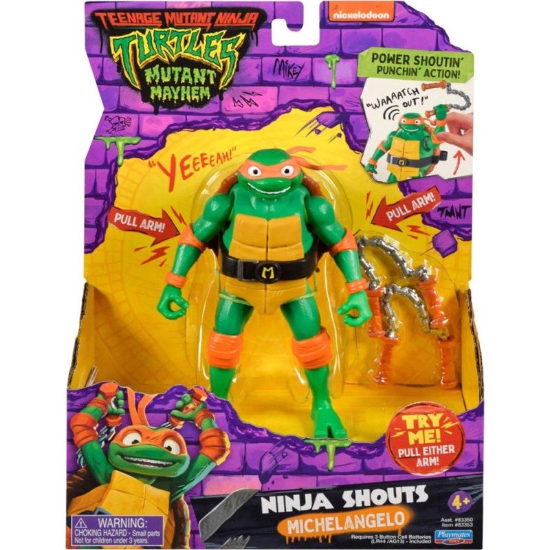 Ninja Turtles: Teenage Years Figurine Ninja Shouts Michelangelo 14 cm | 0043377833536
