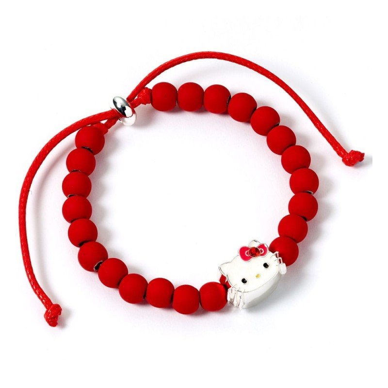 Hello Kitty bracelet perles rouges avec breloque Hello Kitty 21 cm | 5055583480263