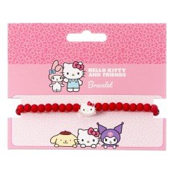 Hello Kitty Bracelet red beads with Hello Kitty Charm 21 cm | 5055583480263