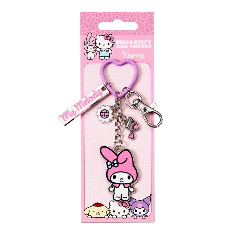 Hello Kitty porte-clés avec breloques My Melody 15 cm | 5055583480386