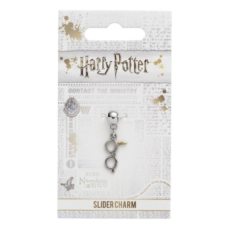 Harry Potter breloque plaquée argent Éclair avec des lunettes | 5055583427565