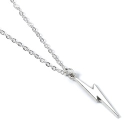 Harry Potter Pendant & Necklace Lightning Bolt (silver plated) | 5055583441929