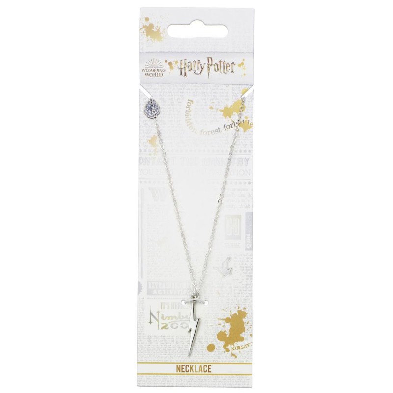 Harry Potter pendentif et collier Lightning Bolt (plaqué argent) | 5055583441929