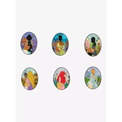 Disney Princess by Loungefly Enamel Pins Blind Box Back holding Hand Display (12) | 0671803558205