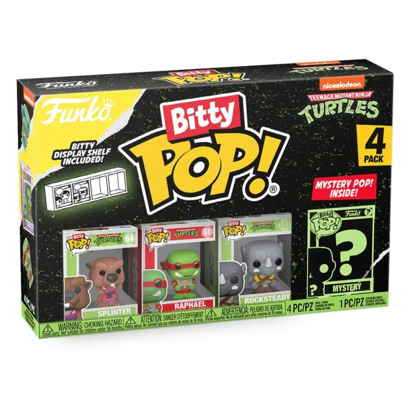 Les Tortues Ninja Pack 4 Figurines Bitty Funko POP! Vinyl Splinter 2,5 cm | 889698715096