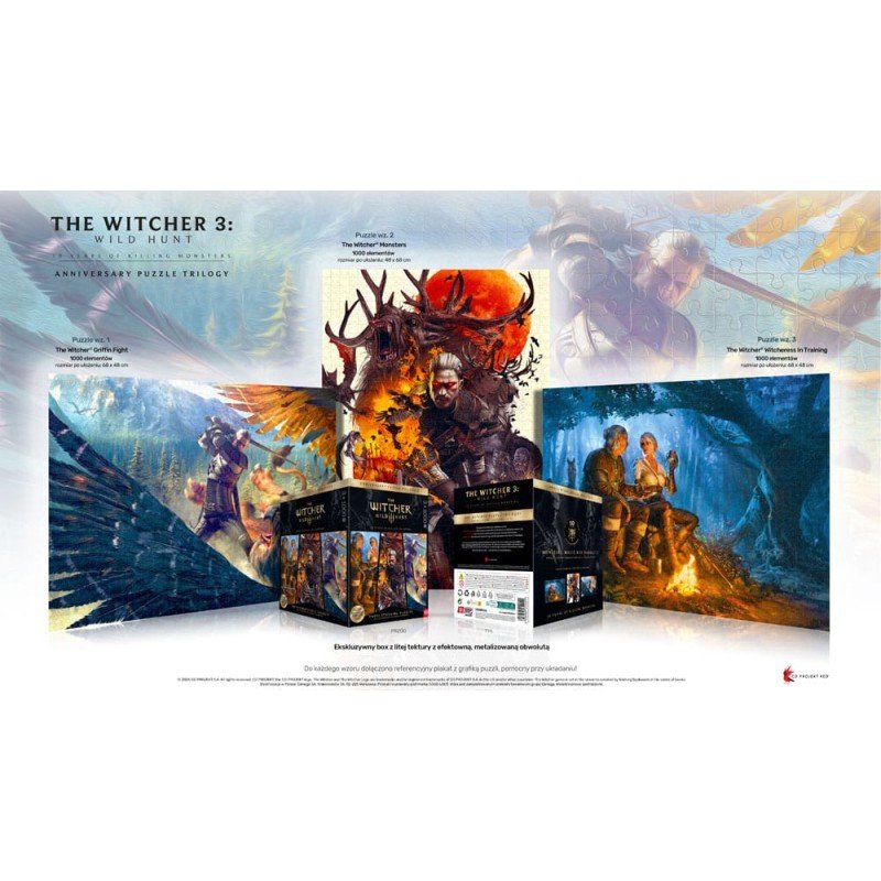 The Witcher 3 Puzzle Triology Wild Hunt 10 Years of Killing Monsters (1000 pièces) | 5908305250029