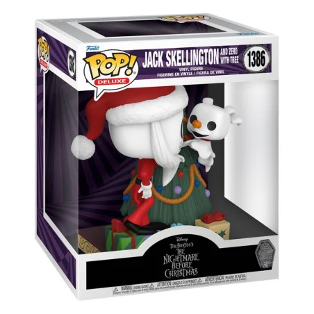 Disney L'étrange Noël de Mr. Jack 30th Figurine Funko POP! Deluxe Vinyl Jack & Zero with Tree 9 cm