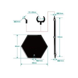 The Simple Stand Mini Nendoroid More pack 3 socles pour mini figurines Black Hex Type | 4580828662810