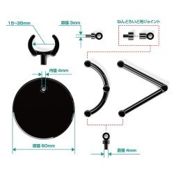 The Simple Stand Mini Nendoroid More pack 4 socles pour mini figurines mini Black | 4580828662827