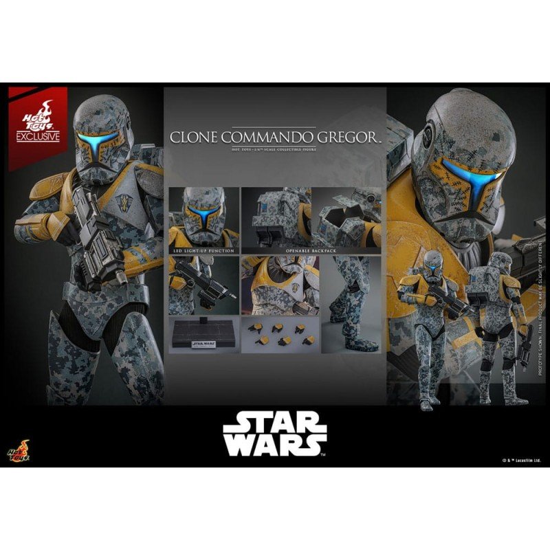 Star Wars: The Clone Wars figurine 1/6 Clone Commando Gregor Hot Toys Exclusive 30 cm | 4895228621436