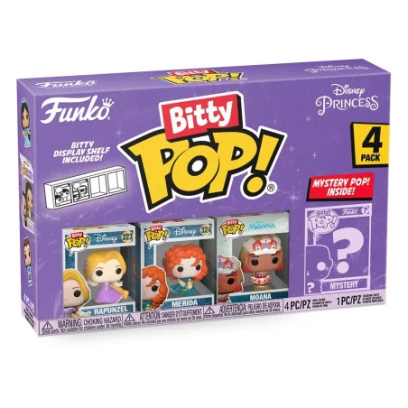 Disney Princesses Pack 4 Figurines Bitty Funko POP! Vinyl Rapunzel 2,5 cm