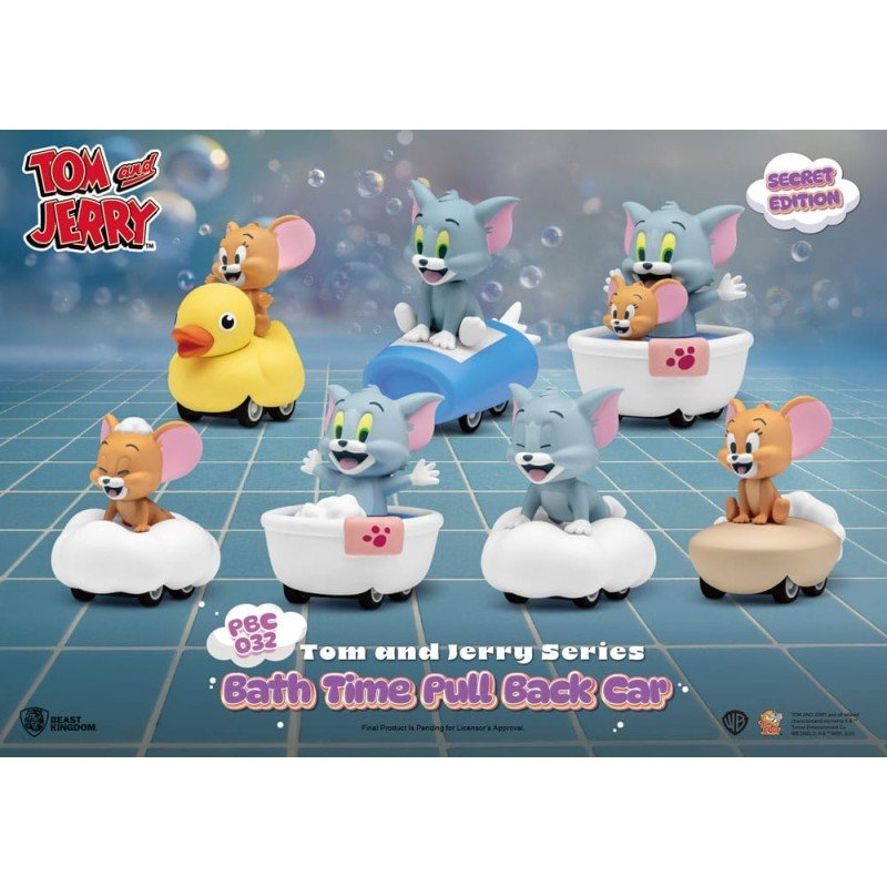 Tom & Jerry Pull Back Cars Bath Time Blind Box 6-Pack | 4711385263046