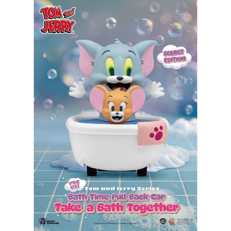 Tom & Jerry Pull Back Cars Bath Time Blind Box 6-Pack | 4711385263046