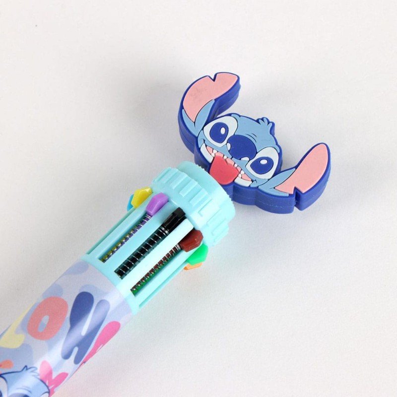 Loli & Stitch présentoir stylos à bille 10 couleurs (16) | 8445484512038