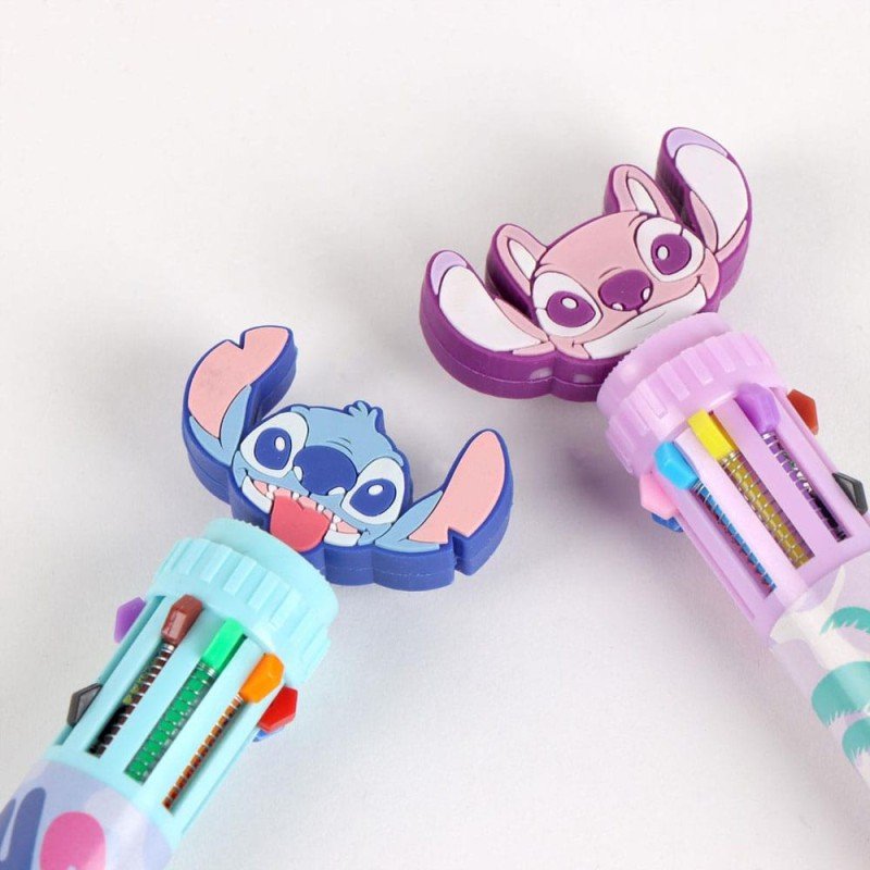 Loli & Stitch présentoir stylos à bille 10 couleurs (16) | 8445484512038