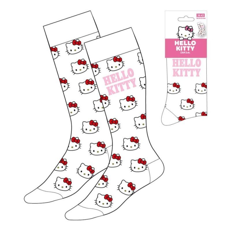 Sanrio Socks Hello Kitty Face White 36-43 | 8445484544282