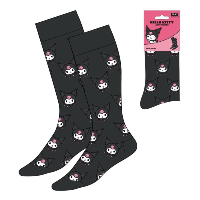 Sanrio Socks Kuromi Face 36-43 | 8445484544343